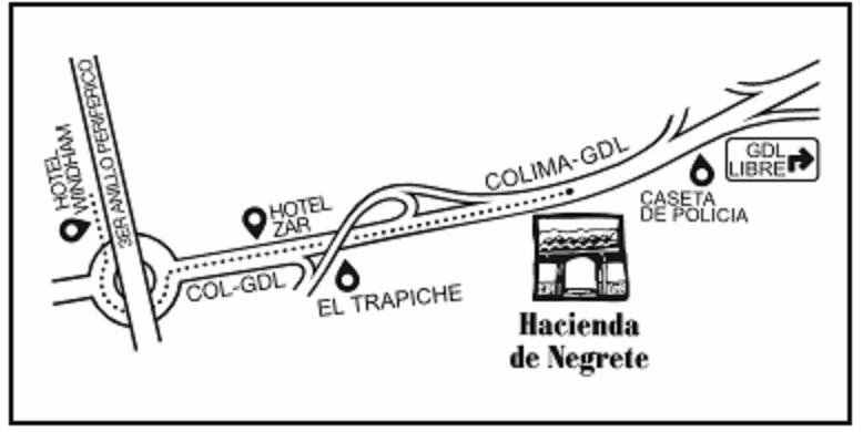 Croquis para llegar a Hacienda Negrete